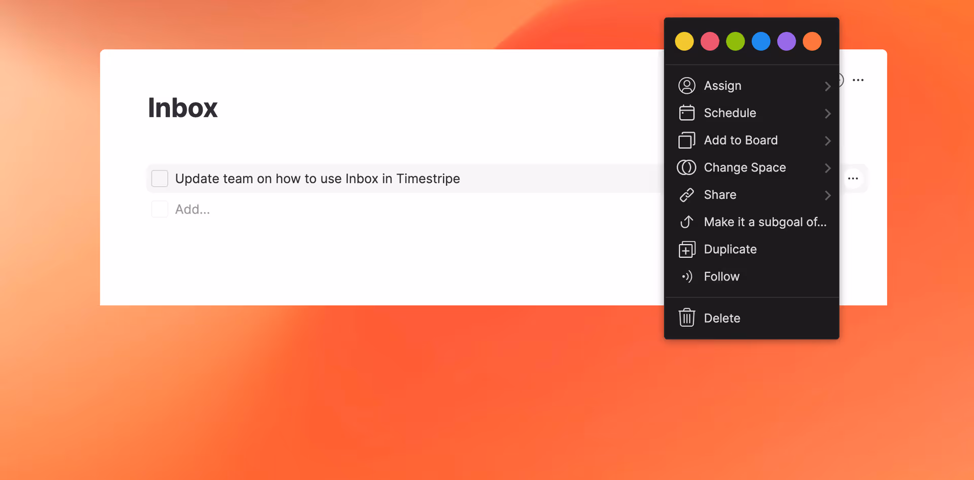 Timestripe Inbox Feature