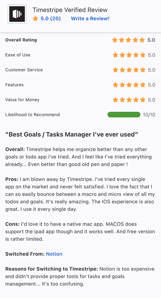 Timestripe quick start | Timestripe