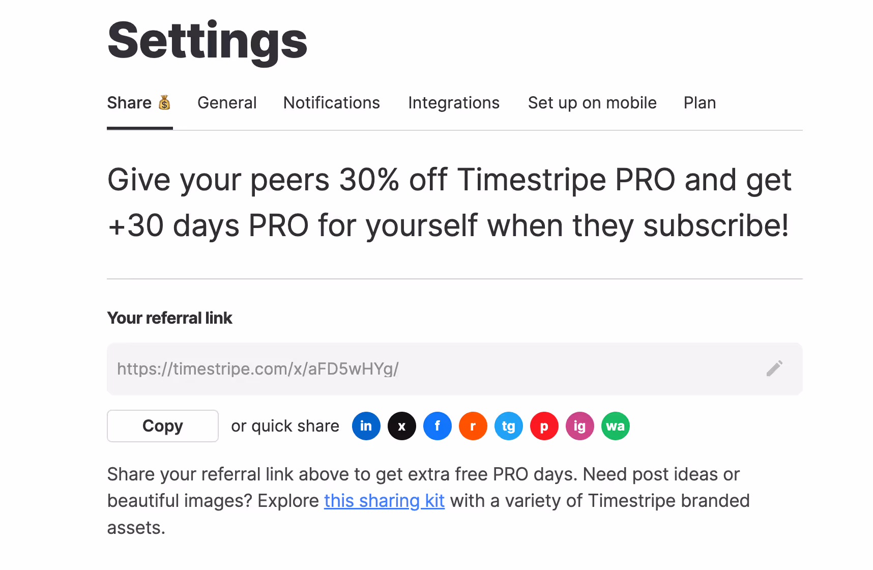 Timestripe Referral Program | Timestripe